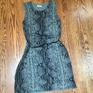 Calvin Klein Printed Dress with Belt